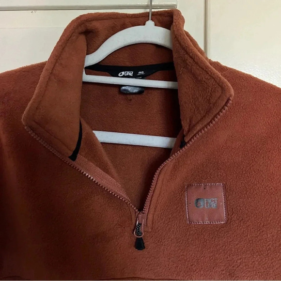 Picture Organic Clothing Tilite 1/4-Zip Fleece Pullover Cropped Size Medium - Picture 2 of 11